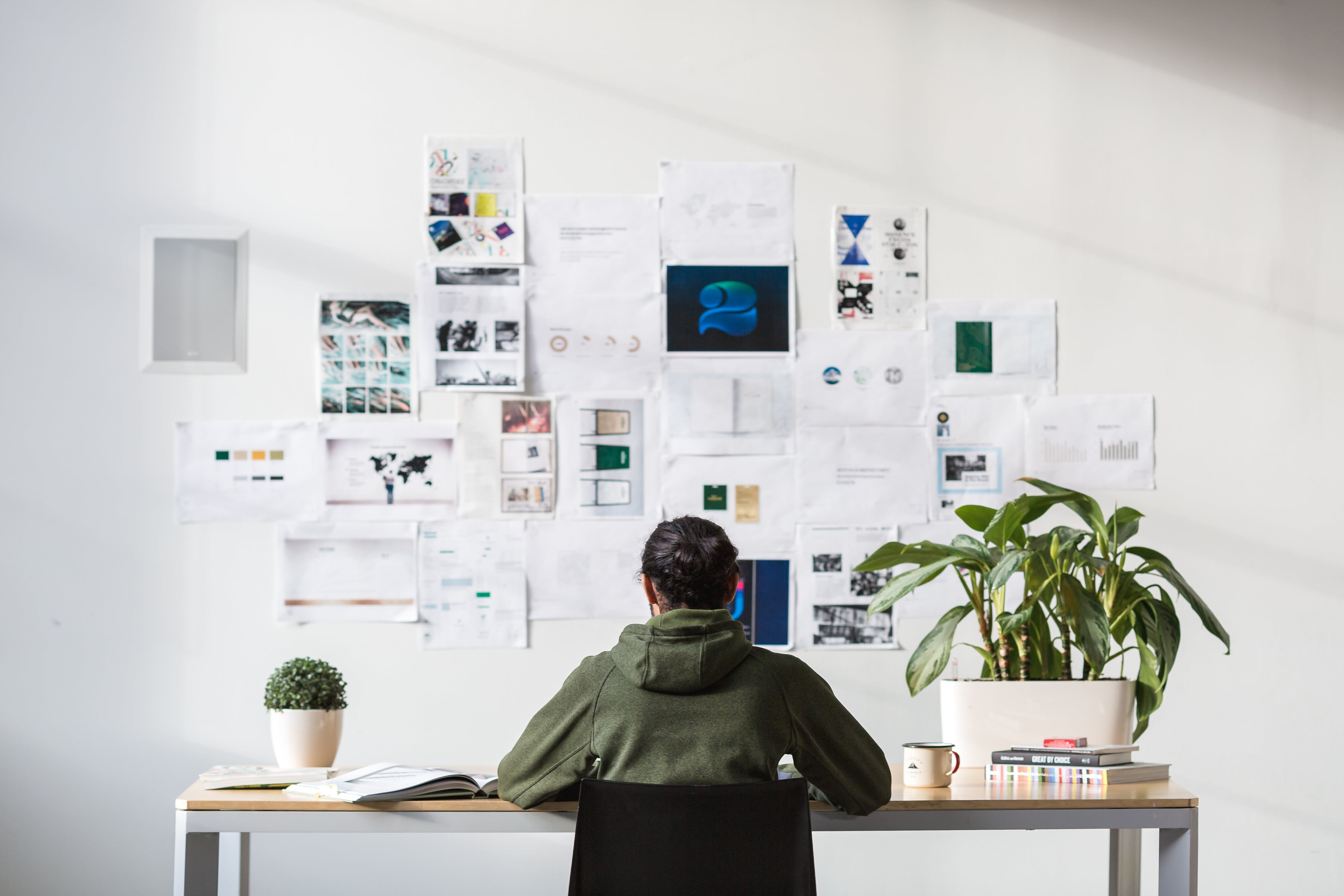 Design at desk creating interactive experiences